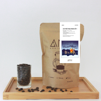 Cà phê pha phin số 1 Anni Coffee - Đậm đắng đặc trưng, mạnh mẽ, không chua, hậu vị ngọt