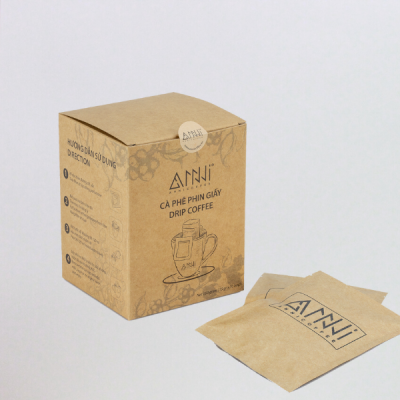 Cà phê phin giấy Anni Coffee - Drip Coffee - Arabica Cầu Đất và Robusta Buôn Mê Thuột (10 gói/hộp)